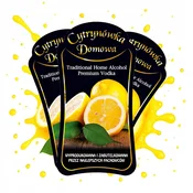 shumee 10x PREMIUM NALEPKE Z DOMAČO LIMONO IN CITRUSOM ZA STEKLENICE ALKOHOLA