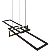 Trio LED viseča svetilka Salinas 34 W 4200 lm mat črna