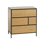 Homestar Komoda HEDVIG 70x40x745 cm pepel črna