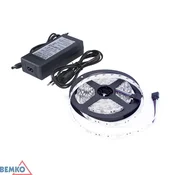 Bemko LED trak z napajanjem 12V 24W 2835 300 LED/5 m IP20 topla bela BM-S-D87-ZW-2835-300-IP20-AWW
