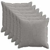 vidaXL Prevleka za blazino 6 kos HOUTEN Svetlo siva 65 x 65 cm