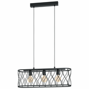 EGLO viseca lampa GILTSPUR 3xE27 77 cm crna žicana 43554