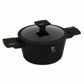 Kozarec s titanovo površino in pokrovom 20 cm Matte Black Collection BH-8187