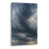 Slika temni oblaki s sončnimi žarki - 60x90
