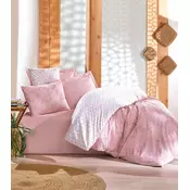 Lessentiel Maison Set posteljine za francuski krevet Ranforce, 100% pamuk, 200x220 cm, 240x260 cm, 2 jastučnice, Roze-beli