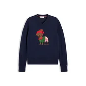 TOMMY HILFIGER Pulover mornarska/zelena/rdeča/bela