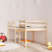 Greatstore Visoka postelja 90x200 cm trdna borovina