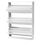 VEVOR omara za čevlje 3 predali za preklop 80x22x1165 cm bela