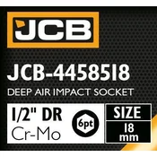 JCB NASTAVAK udarni DUBOKI 1/2 Cr-Mo 6-kantni 18mm NASTRCNI KLJUC