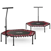 Northix Fitnes trampolin z ročajem 127 cm Neo-Sport - heksagonalno rdeč