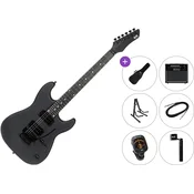 PSD Guitars SPS-100MFR Premium SET Matte Black Električna kitara