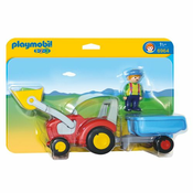 PLAYMOBIL 1.2.3 6964 Traktor s prikolicom