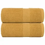 Vidaxl Brisače za umivanje FROGN 2 kosa zlate 30x30 cm 360 g/m2