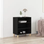 vidaXL vidaXL Črna stranska miza iz inženirskega lesa 57x35x70 cm, (22046395)
