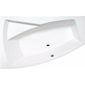 Nesimetrična kad EVIA L, 170 x 100 x 47 cm, bela - Bela - 170.00 - 84 - 47.00 - Akrilat - Namestitev na tla - Nesimetrična - 52.00 - Polysan - ASYMMETRIC BATHTUBS - 100.00 - 170x100x47 cm - 255.00