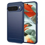 TPU gel ovitek Brushed Carbon za Google Pixel 9 Pro XL - moder