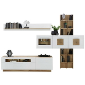 Hom`in DNEVNI REGAL, bela, hrast