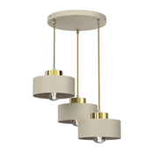 Luster na sajli MARTI 3xE27/15W/230V bež/zlatna