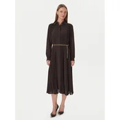 MICHAEL Michael Kors Srajčna obleka MF5838A7R3 Rjava Regular Fit