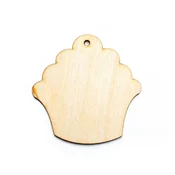 Leseni okraski za decoupage za obešanje - Muffin (leseni)