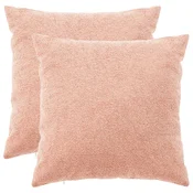 vidaXL Prevleka za blazino 2 pcs HEERLEN Roza 80 x 80 cm Bouclé