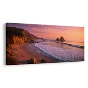 Slika mirna plaža ob zori - 140x70