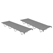 Kreveti za kampiranje 2 kom 180x60x19 cm tkanina i celik sivi