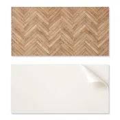 shumee Komplet PVC ploščic z vzorcem za dnevno sobo, samolepilne, vzorec ribje kosti, 6x60x30 cm