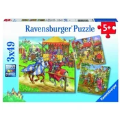 Ravensburger Puzzle Borbe vitezova u srednjem veku, 3x49 komada