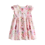 Next Obleka kremna/pastelno zelena/lila/staro roza