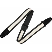 Levys Cotton Combo Black & Cream Tekstilni kitarski pas (Kot novo)