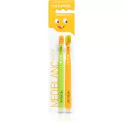 MEDIBLANC KIDS & JUNIOR Ultra Soft zobna ščetka za otroke 2 ks Green, Orange 2 kos