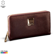 Princ Leather Ženski kožni novcanik Zip Luxury, Braon