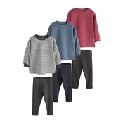 Next Komplet mornarska/burgund/črna/bela