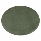 eoshop Pralna okrogla preproga POSH Shaggy, plišasta, debela, nedrseča, zelena ( - Velikost: krog 80 cm)