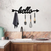 Wallity Zidna vešalica Hello, 68x22x2cm, Crna