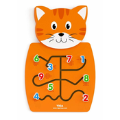 Viga Toys VIGA Drewniana Tablica Manipulacyjna Cyfry Kotek Certyfikat FSC Montessori