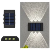 KJB Solarna stenska svetilka gor/dol, 6 LED, bela svetloba, 1 kos