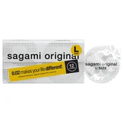 Sagami Original 0,02 L - kondom - 58mm (12 kosov)