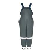 PLAYSHOES Hlače z naramnicami temno siva/bela