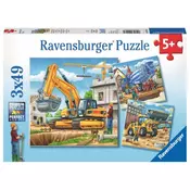 Ravensburger sestavljanka Velika delovna vozila, 3x49d