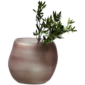 Vaza ORGANIC, 20 cm, rjava, steklo, Philippi