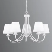 Trio Lighting Lestenec Cortez, bel, 5 luči - Dnevna soba/jedilnica - bela mat barva - Kovina