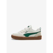 Puma Park Lifestyle OG mens green and cream sneakers with suede details