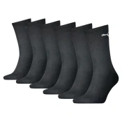 Puma Unisex Crew Shirt Socks 6 pack, Black, Size 43-46, Clothing