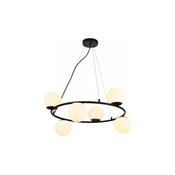 Redo 01-3158 - Luster na sajli BOWLING 6xE14/28W/230V crna