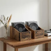 Kutija za LP ploce 2 kom. Staro drvo 18 x 32 x 18 cm