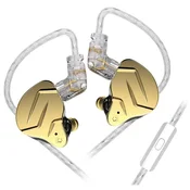 KZ ZSN PRO X, slušalke z mikrofonom, zlate barve