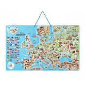 Woody Magnetic map of EUROPE, društvena igra 3 u 1, CZ