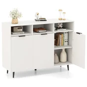COSTWAY Lesena kuhinjska omara s 5 policami, (5000151905)